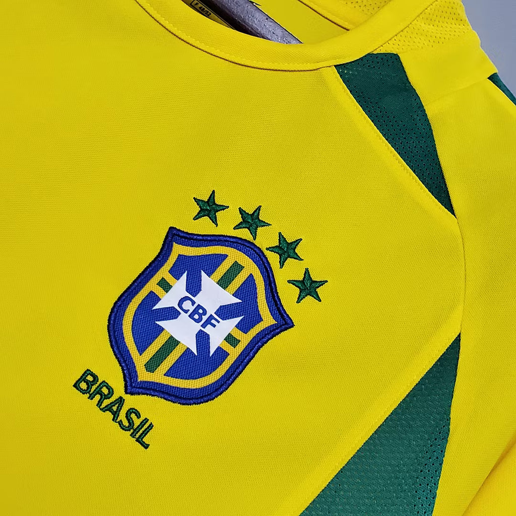 Camiseta Brasil Local 2002 Retro Adulto
